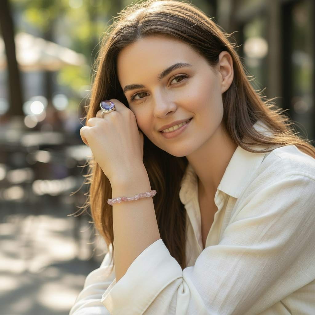 Bague améthyste rubannée Brésil AA argent 925