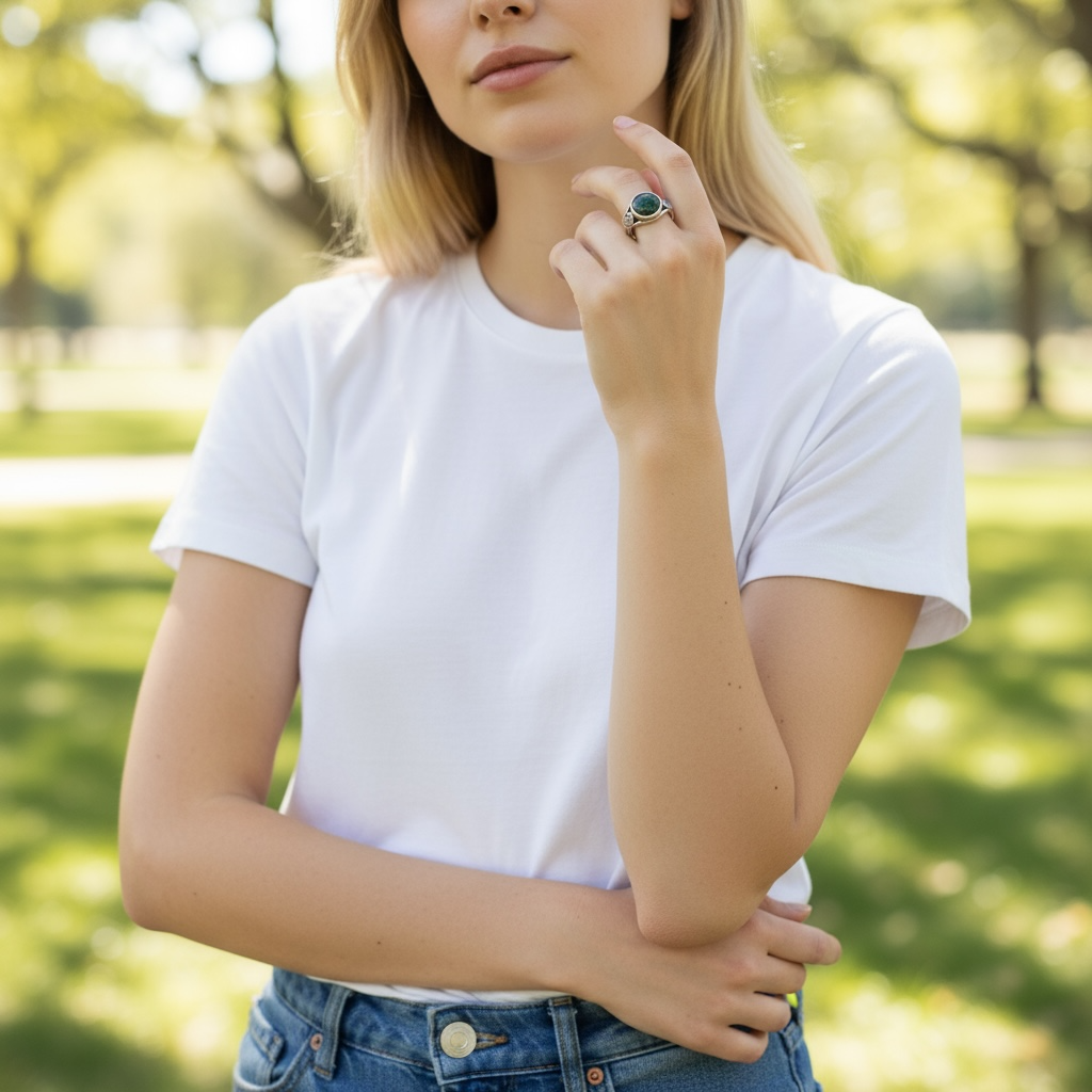 Bague malachite Congo AA argent 925