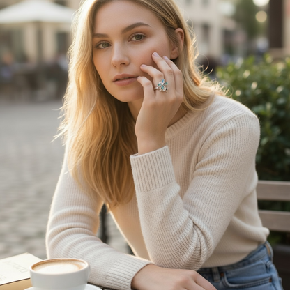 Bague nacre Thaïlande AA argent 925 - Taille 54