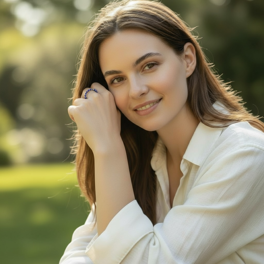 Bague perles Sodalite Brésil (boules 3mm)
