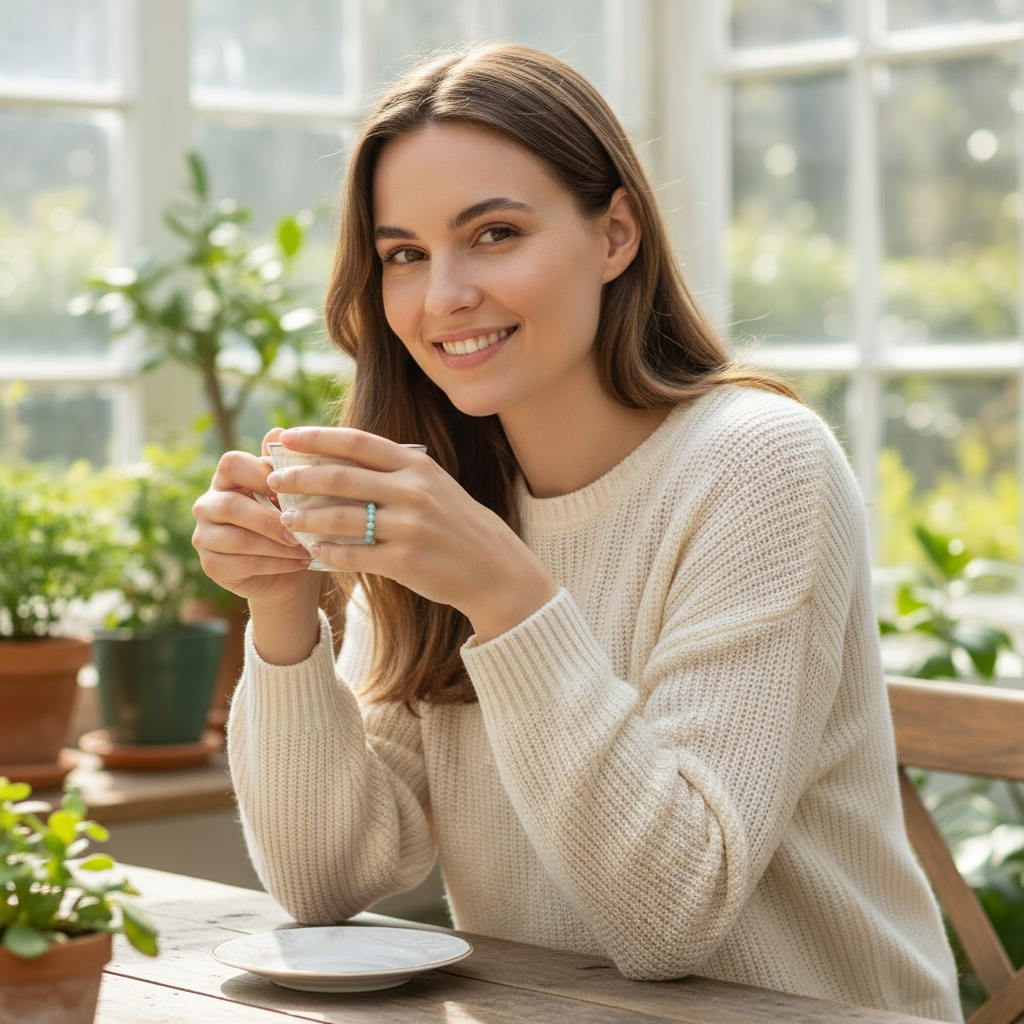 Bague perles aventurine verte Brésil A (boules 3mm)