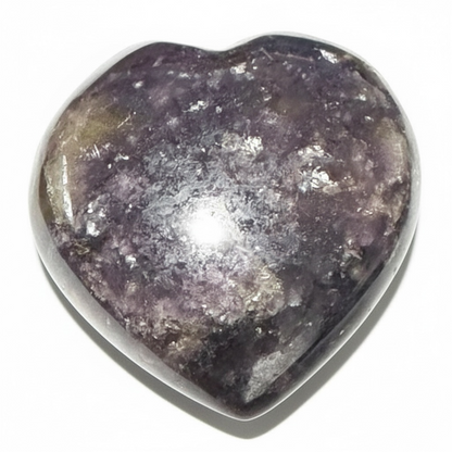 Coeur lépidolite Madagascar A+ 60-70mm