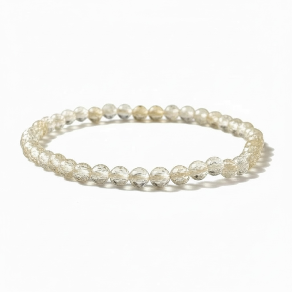 Natural Madagascar Citrine Bracelet A (3-4mm faceted beads)