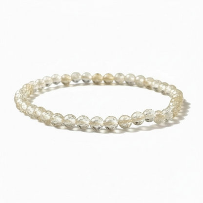 Natural Madagascar Citrine Bracelet A (3-4mm faceted beads)