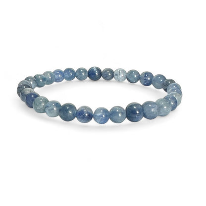 Bracelet cyanite bleue ou disthène naturelle Inde A (boules 5-6mm)