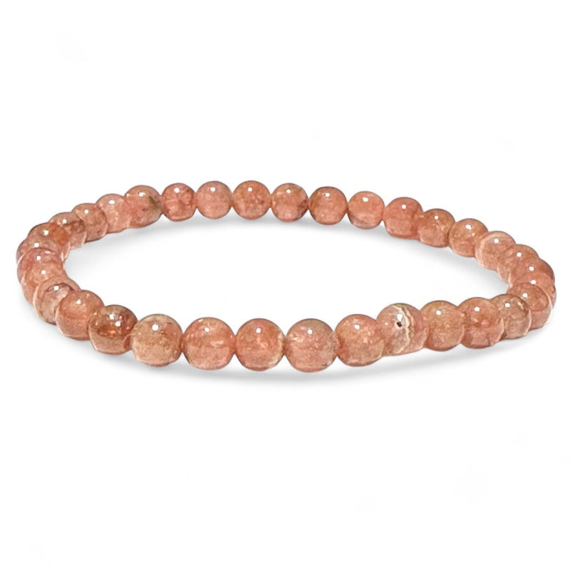 Argentinian rhodochrosite bracelet A+ (5.5-6.5mm balls)