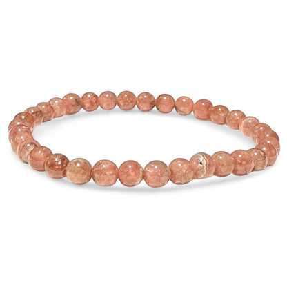 Argentinian rhodochrosite bracelet A+ (5.5-6.5mm balls)