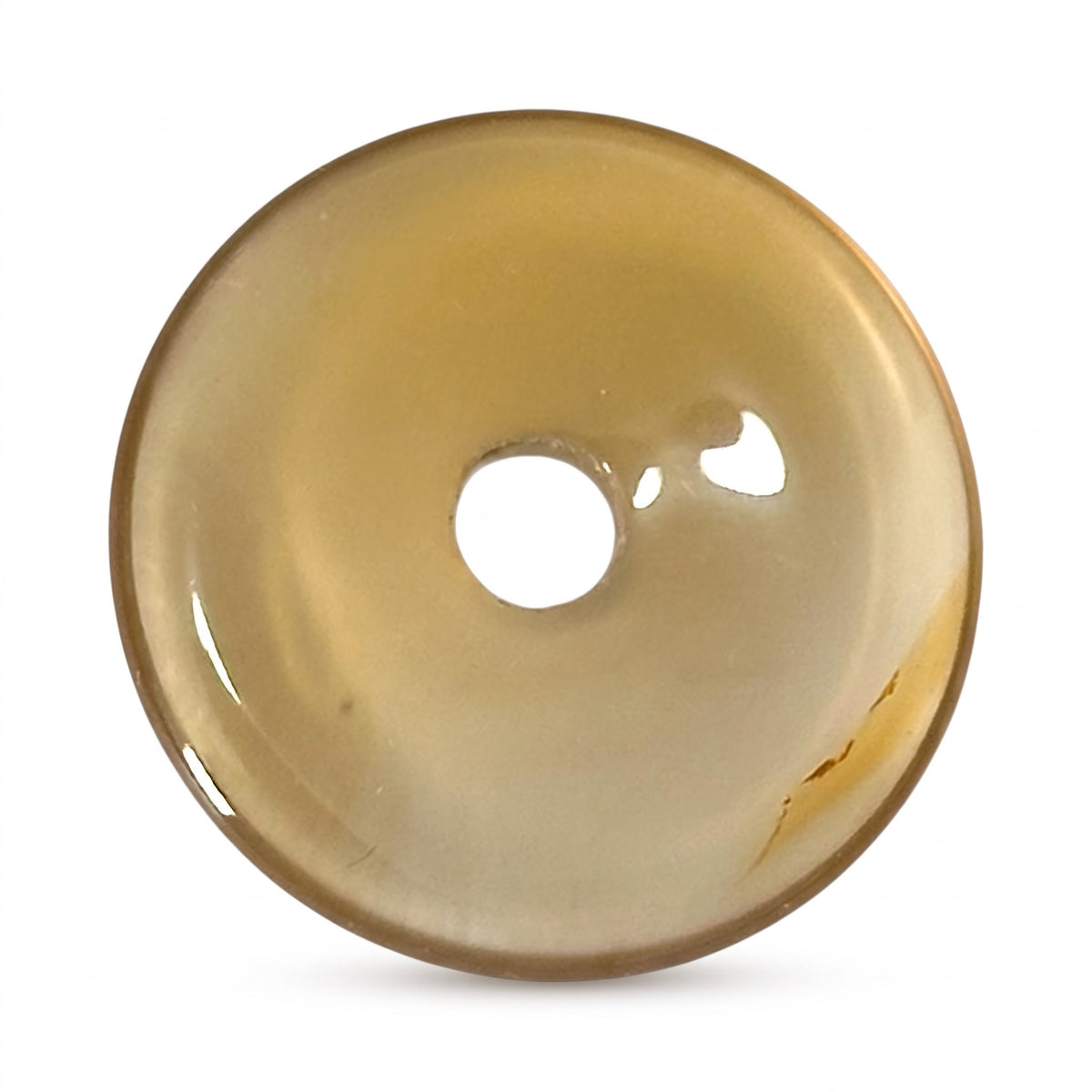 Donut or Chinese PI yellow carnelian (2cm)