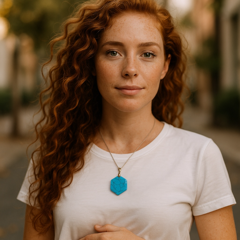 Chinese Turqunite Pendant A (Seal of Solomon)