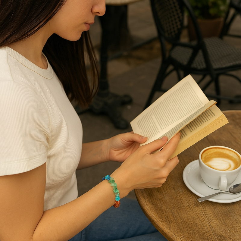 Pulsera 7 chakras A (perlas barrocas) - Modelo 2