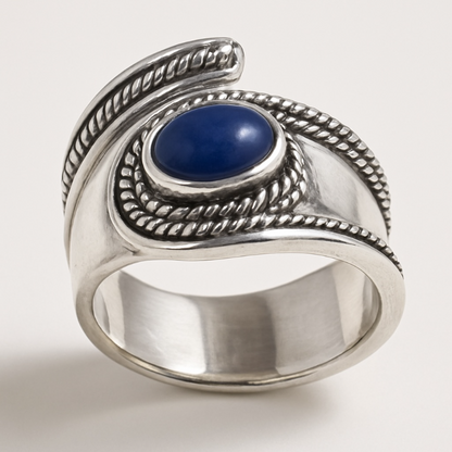 Bague Lapis lazuli Afghanistan A argent 925