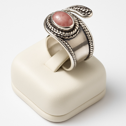 Anillo rodocrosita Argentina A plata 925