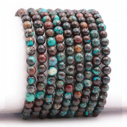 Pulsera Congo A+ crisocola (bolas 5,5-7mm)