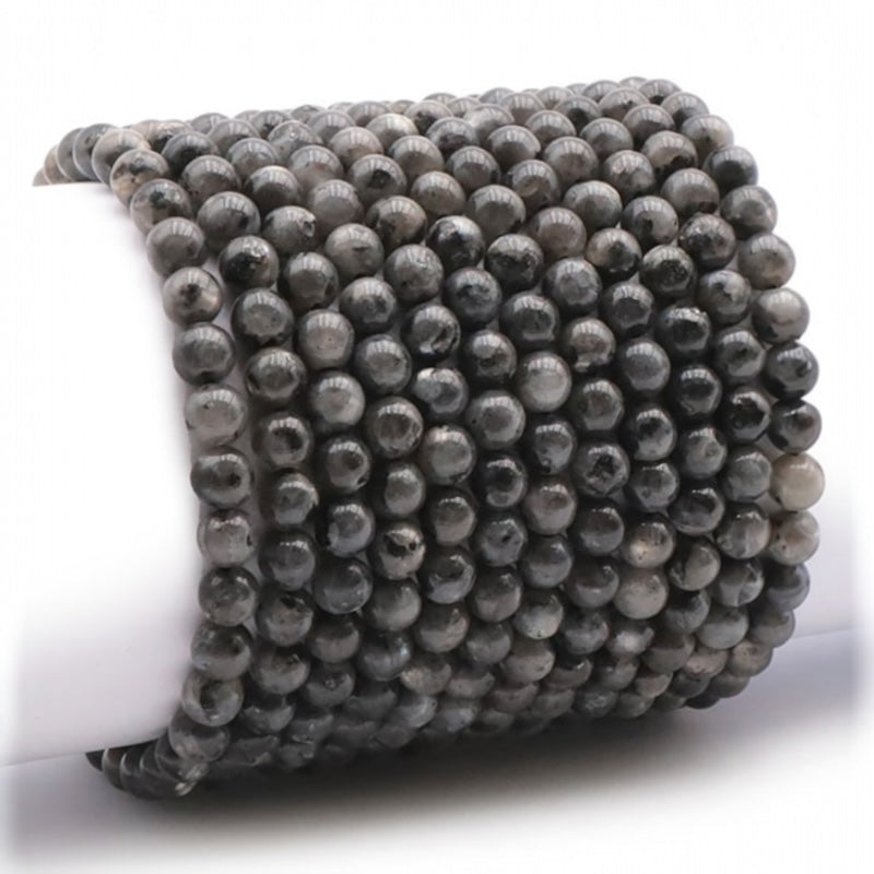 Granite (larvikite) bracelet from Norway with 5-6mm beads