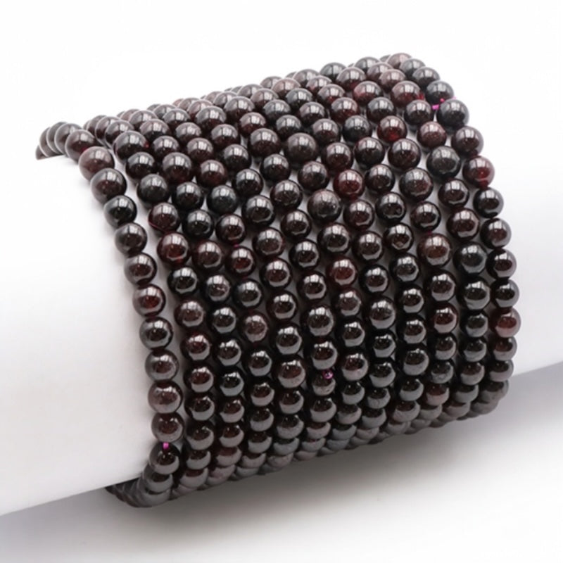 Almandine red garnet bracelet Pakistan A (balls (5-6mm)