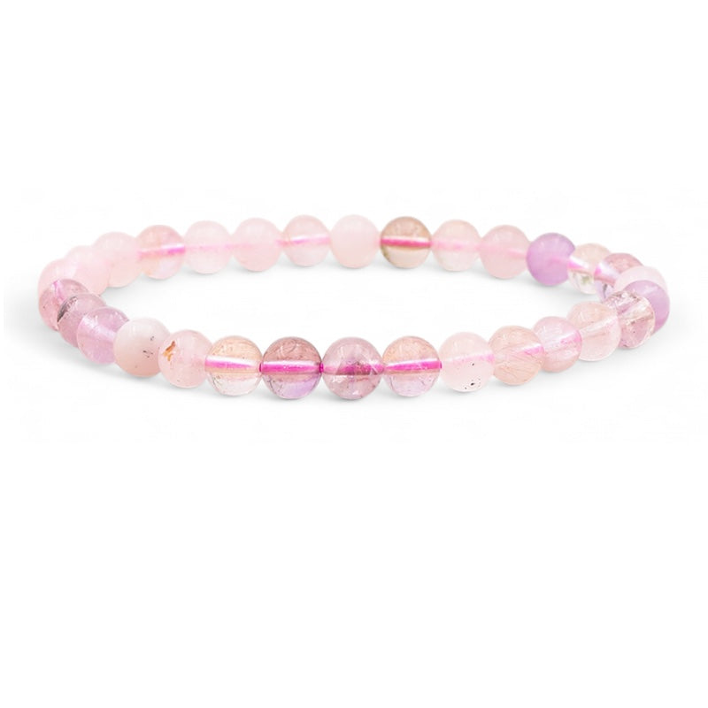 Pulsera super siete cuarzos Brasil A (bolas 5-6mm)