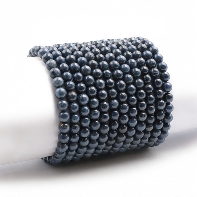 Bracelet saphir bleu Inde AA (boules 5-6mm)