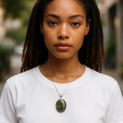 Serpentine pendant United States AB (rolled stone)