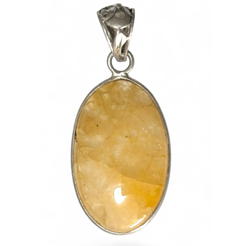 Hematoid quartz pendant Brazil AA silver 925