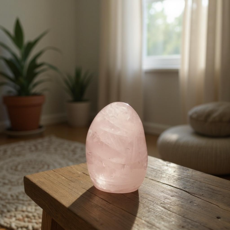 Quartz rose Madagascar AA forme libre - 449g