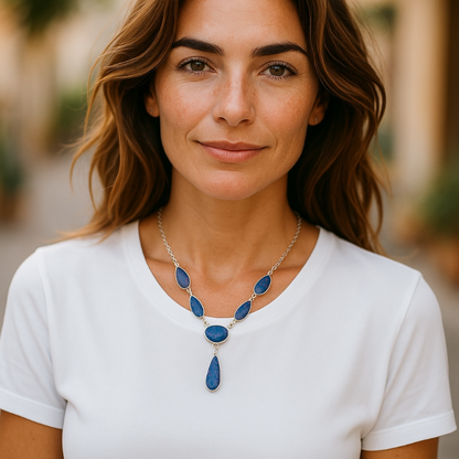 Collier opale doublet Australie AAA argent 925