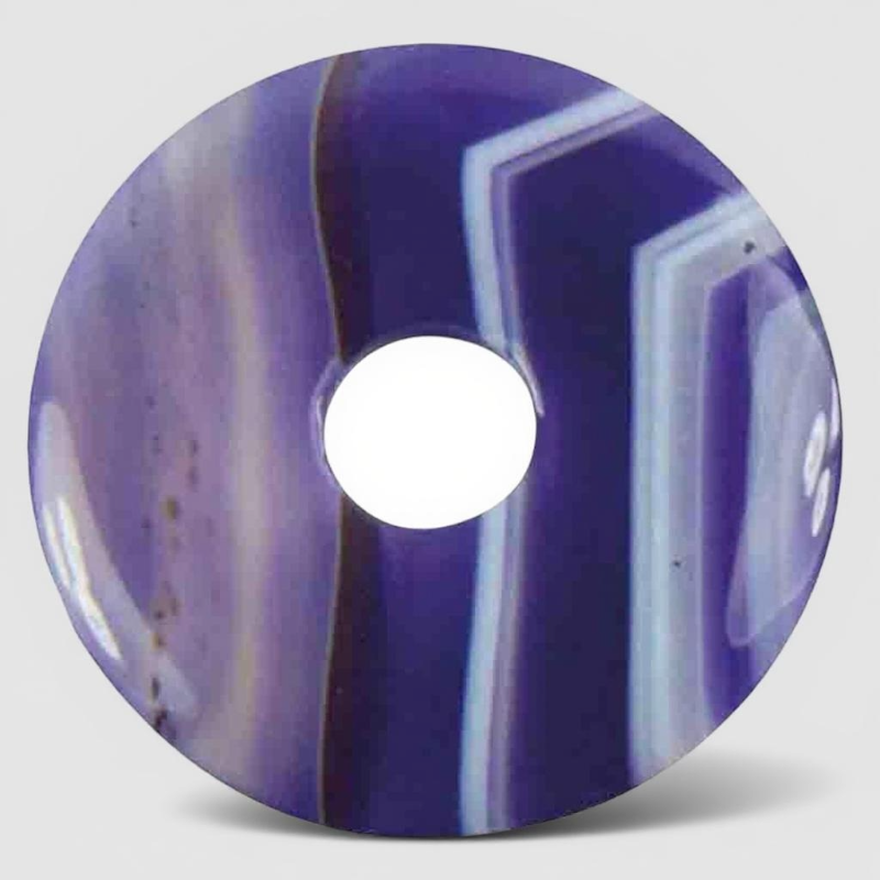 Donut or PI Chinese purple tinted agate Brazil A