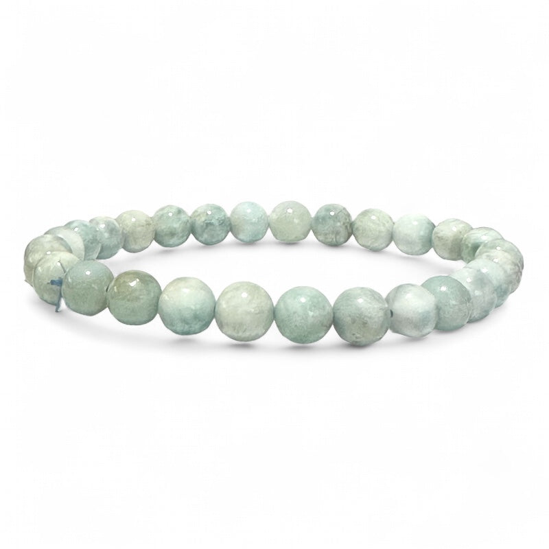 Bracelet larimar République Dominicaine A (boules 5-6mm)