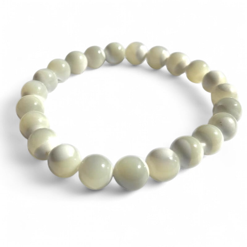 Bracelet nacre Chine A boules (7-8mm)