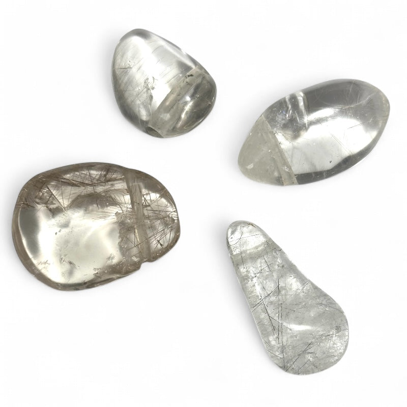 Rutile quartz pendant Brazil A (holey stone) + cord