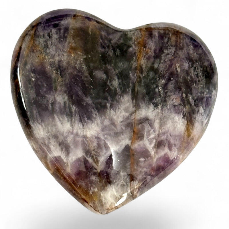 Coeur améthyste rubanée Madagascar A 40mm