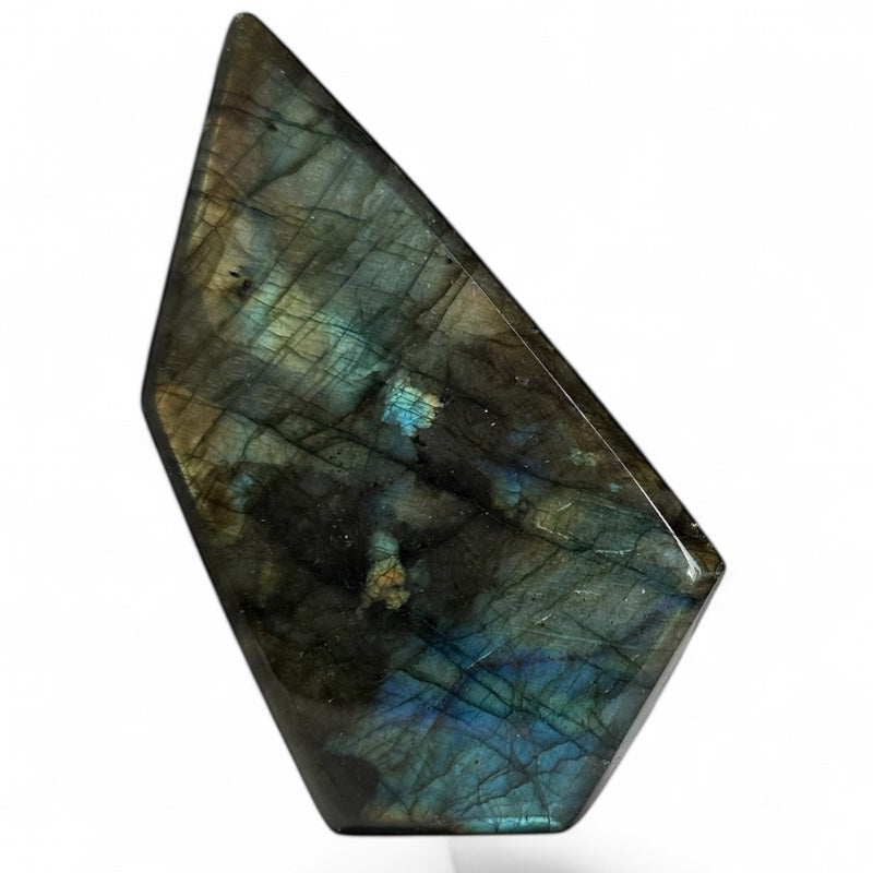 Labradorite taillée polie toutes faces Madagascar AA - 152g