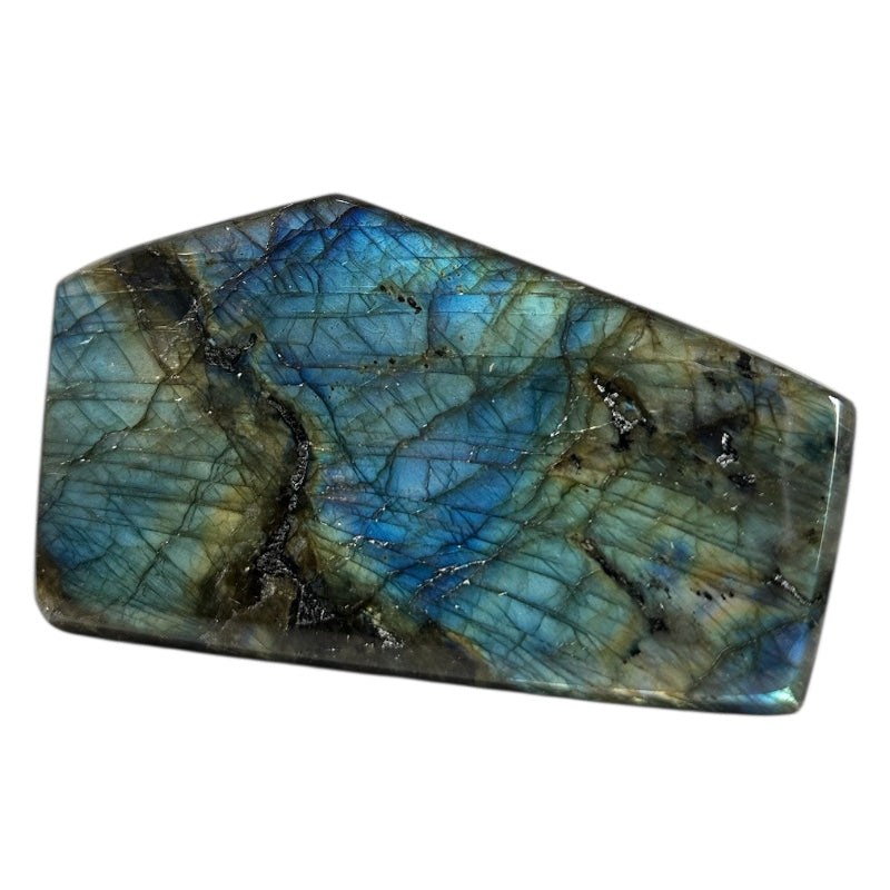 Labradorite taillée polie toutes faces Madagascar AA - 313g