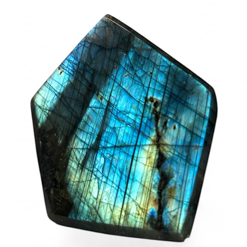 Labradorite taillée polie toutes faces Madagascar AA - 178g