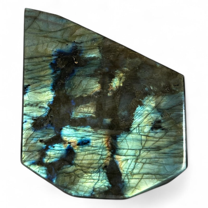Labradorite taillée polie toutes faces Madagascar AA - 373g