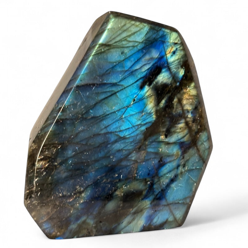 Labradorite taillée polie toutes faces Madagascar AA - 290g