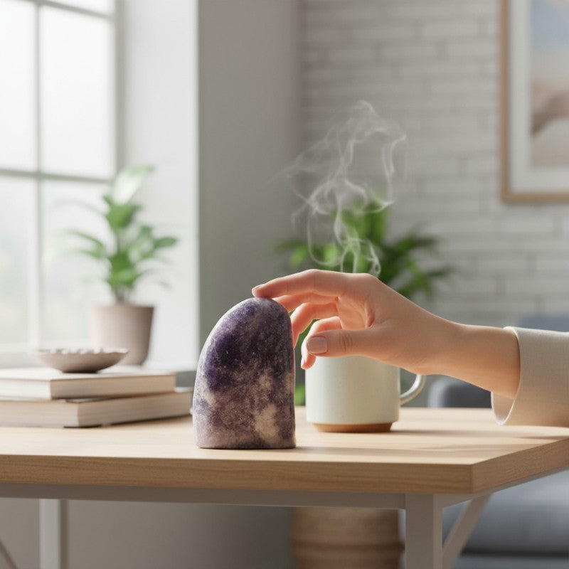 Lépidolite Madagascar AA forme libre - 289g