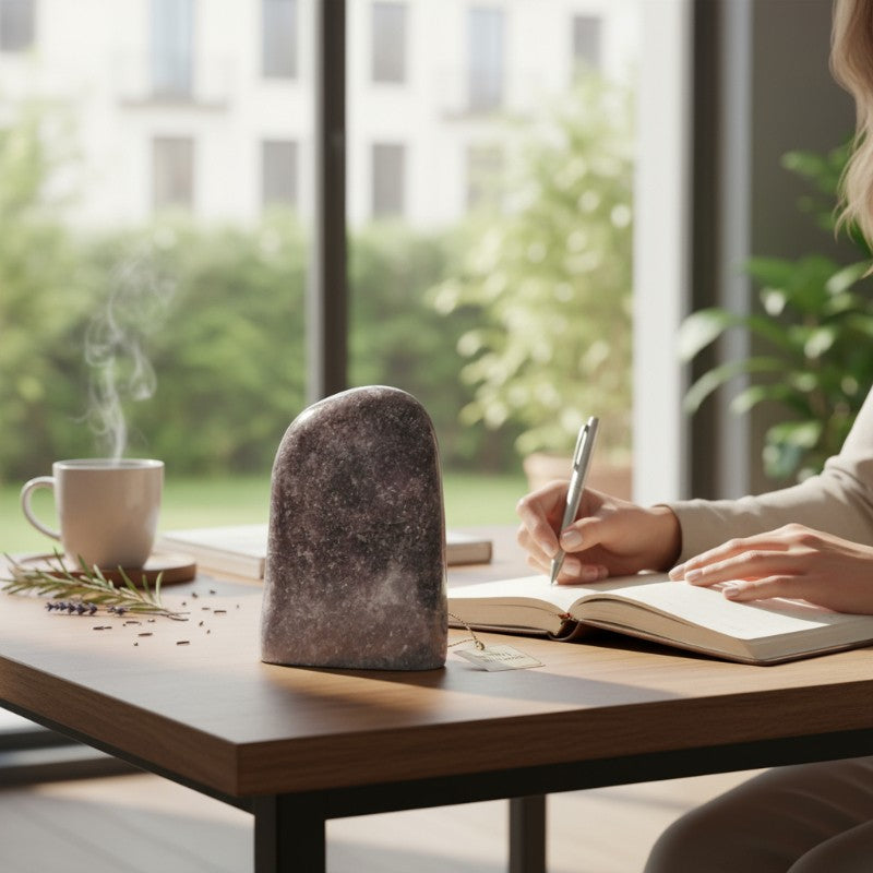 Lepidolite heart Madagascar A+ 60-70mm