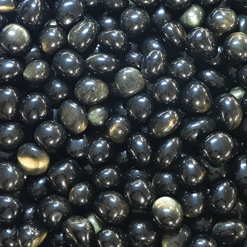 Obsidienne dorée Mexique A (pierre roulée)