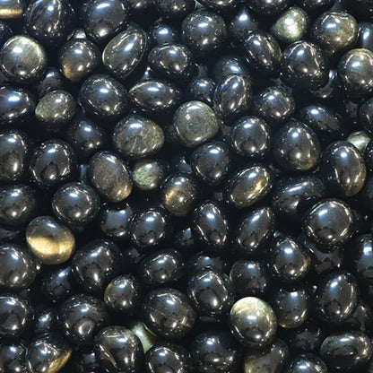 Obsidienne dorée Mexique A (pierre roulée)