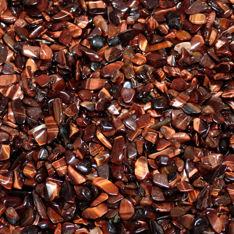 Lote de ojo de tigre africano (mini piedra laminada XXS) - 100g