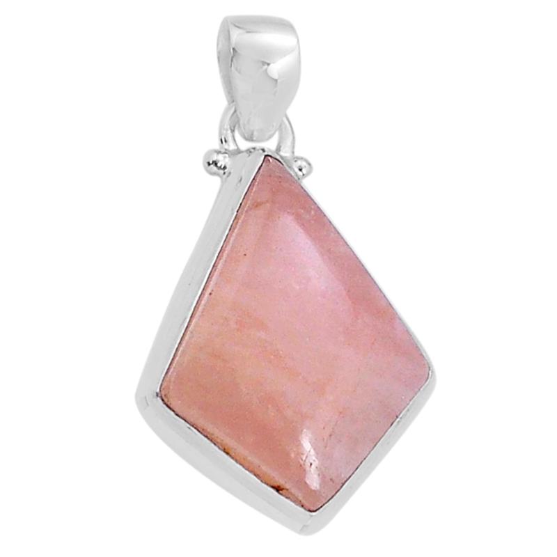 Pendentif morganite Brésil AA argent 925