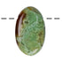 Pendentif chrysoprase ovale Australie A (pierre trouée) + cordon