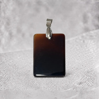 Brazil AA crystallized agate pendant stainless steel