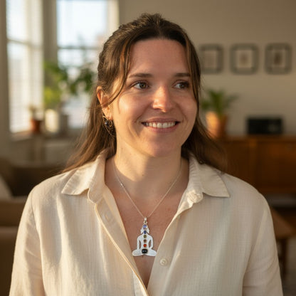 Pendentif bouddha 7chakras argent 925