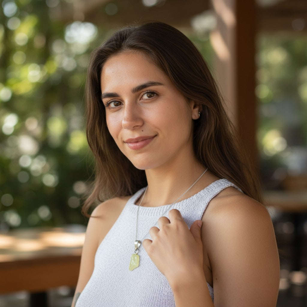 Pendentif chrysobéryl boucle argent 925