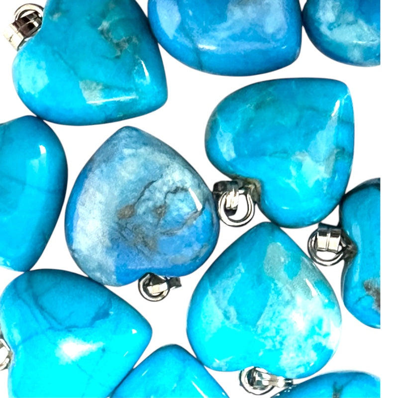 Chinese Turqunite Heart Pendant A (15mm)