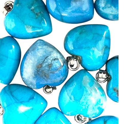 Chinese Turqunite Heart Pendant A (15mm)