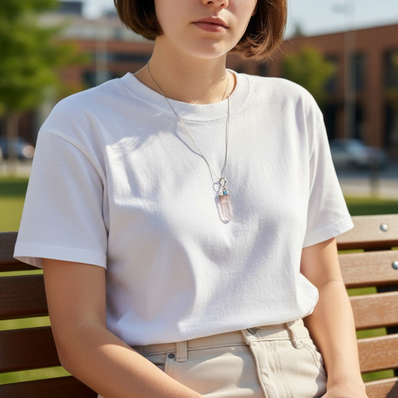 Kunzite pendant Brazil AA silver 925