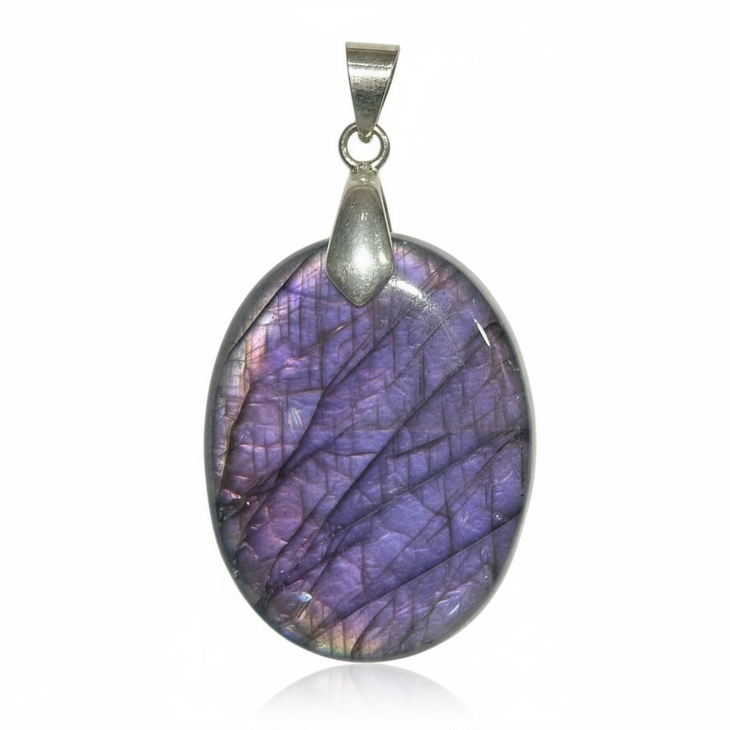 Pendentif labradorite violette Madagascar AA+