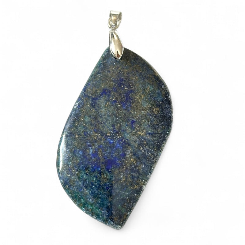 Afghanistan lapis lazuli pendant A (pierced stone) stainless steel